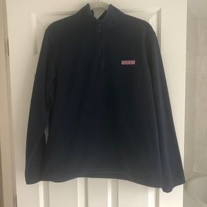 Vineyards Vines navy fleece quarter zip